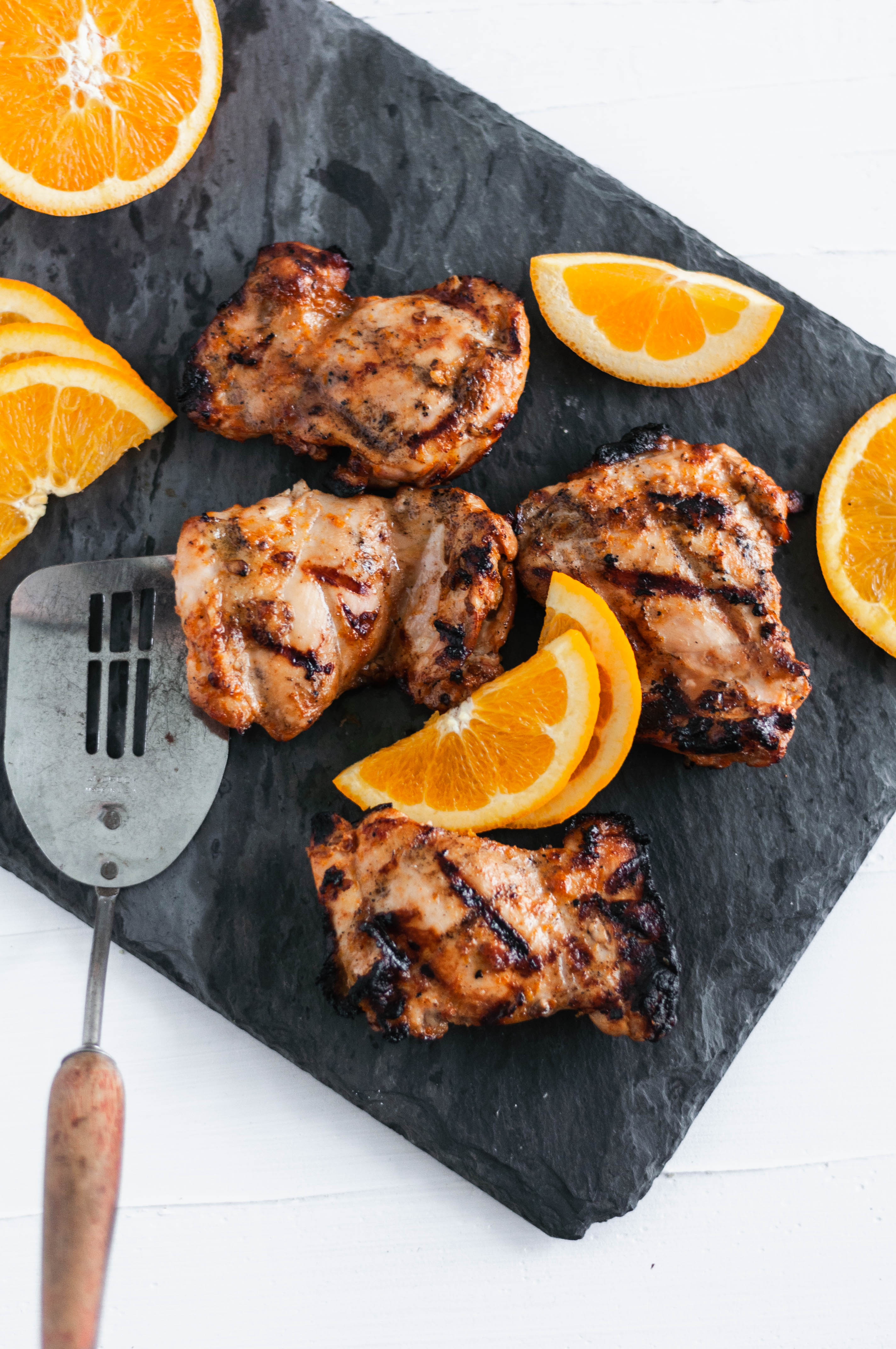 This super simple, 5 ingredient Orange Chipotle Chicken will make weeknight dinners a snap. Fresh orange and spicy chipotle marry together for the yummiest marinade.