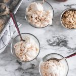 No ice cream machine needed to make this No Churn Caramel Ice Cream. It's packed with rich caramel and candied almonds for crunch.