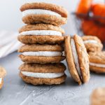 These Pumpkin Oatmeal Creme Pies will immediately become your new favorite fall dessert. Pumpkin oatmeal cookies with a fluffy marshmallow filling.