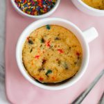 This funfetti Microwave Mug Cake is the perfect solution to your late night sweet tooth craving. Just a handful of ingredients and a few minutes to dessert.