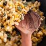 This Jalapeno Cream Corn is slightly spicy, a little sweet and perfectly creamy. It makes a great weeknight side dish or simple holiday option. Made on the stove top with frozen sweet corn, fresh jalapenos, butter and half and half. Ready to serve in minutes.