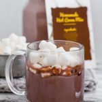 Skip the store-bought mix and make your own Hot Cocoa Mix. Only 5 ingredients and a minute to mix. The creamiest, richest hot cocoa around with a free printable for gifting.