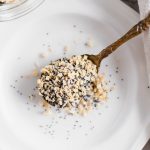 Skip the store-bought and make your own everything bagel seasoning at home. It's simple to make with just a handful of spices. Delicious on chicken, beef, pork, veggies, eggs and more.