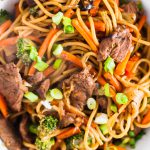 Making your own Beef Lo Mein at home is easier than you may think. A few classic Asian ingredients from the grocery store will result in better than takeout in just minutes at home.