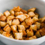 Making your own croutons has never been easier. Grab some stale bread and you'll have perfectly crispy Air Fryer Croutons in minutes.