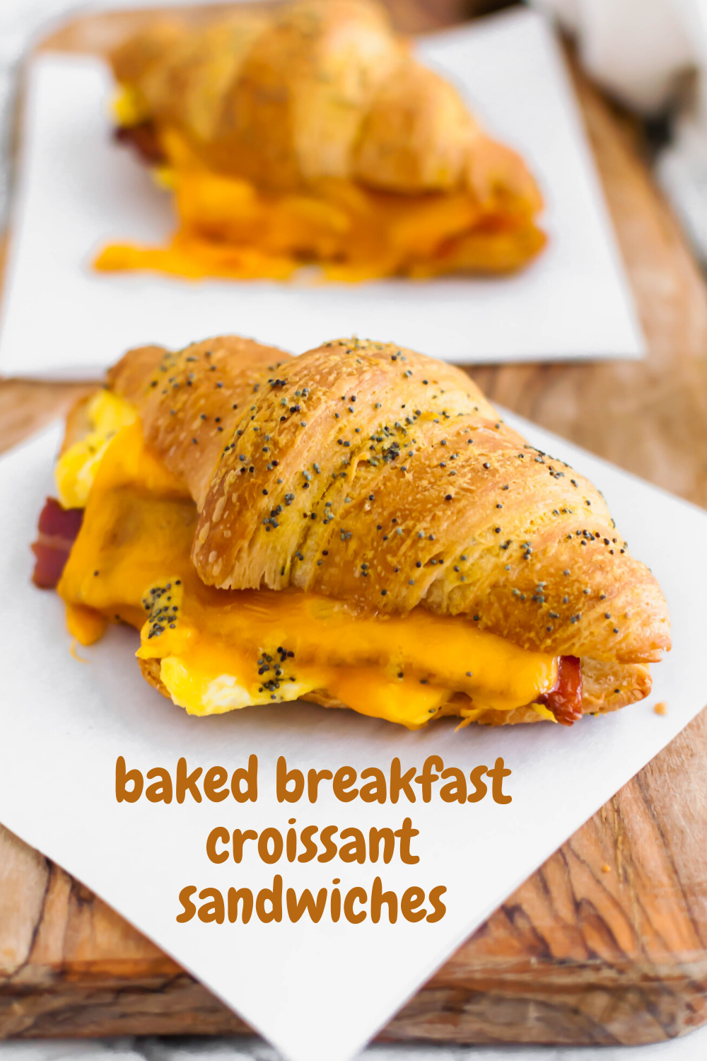 Baked Breakfast Croissant Sandwiches - Meg's Everyday Indulgence