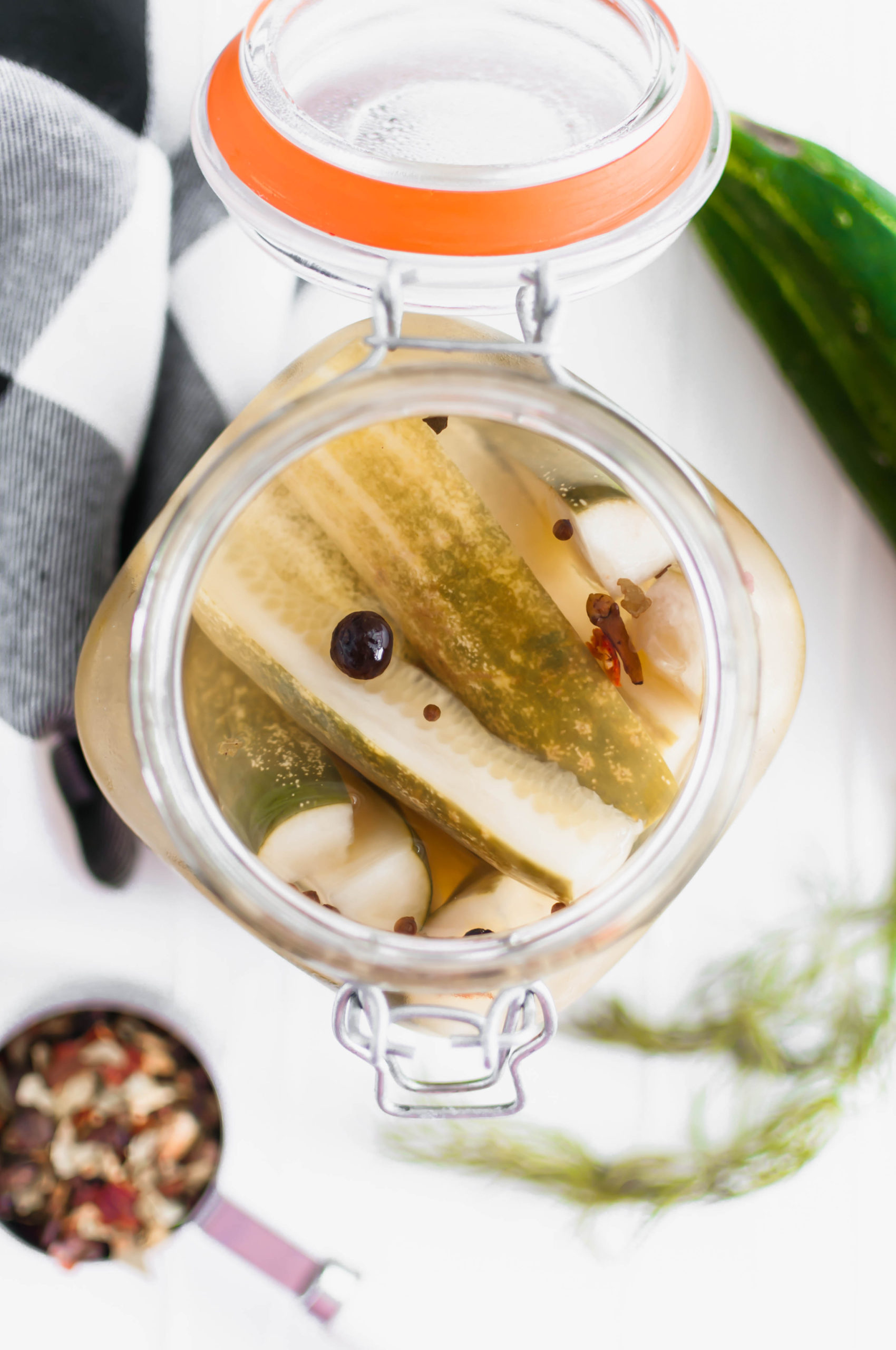 Homemade pickles are super simple to make with just a few ingredients. These taste just like the favorite Claussen's.