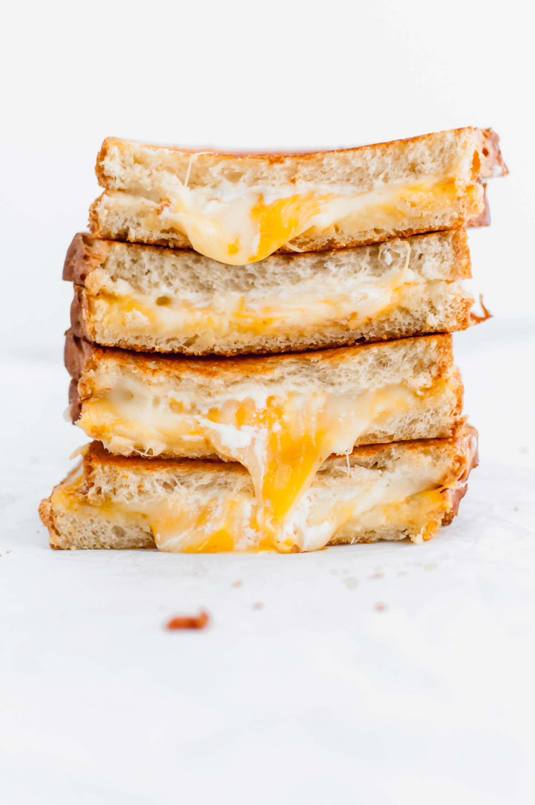 Get ready for the cheesiest grilled cheese of your life. This 4 Cheese Grilled Cheese is packed with a few favorites and a few surprises to make the ultimate sandwich.