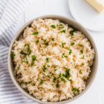 Get ready for the best rice of your life. This Butter Rice is packed with rich, buttery flavor. Chicken stock adds another flavor dimension.