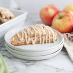 These Apple Cinnamon Scones with Maple Glaze are the perfect fall treat. Easy to make and perfectly tender.