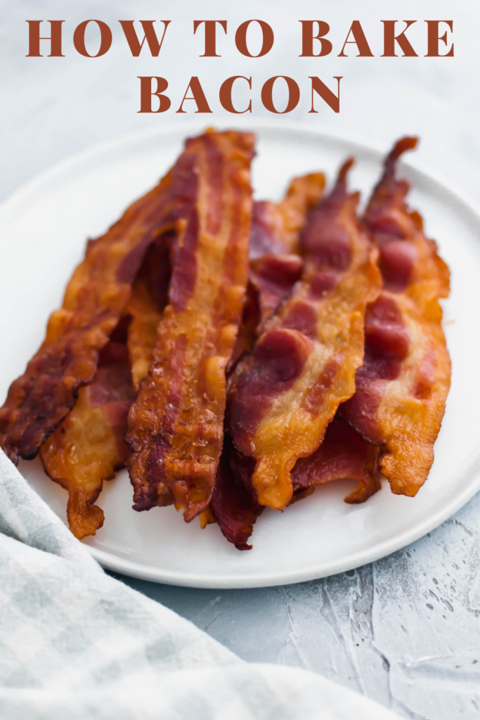 Today we're going to talk about How to Bake Bacon. It's the easiest and least messy way to prepare bacon and therefore my favorite. Read on for tips and tricks for the perfect way to prepare bacon.