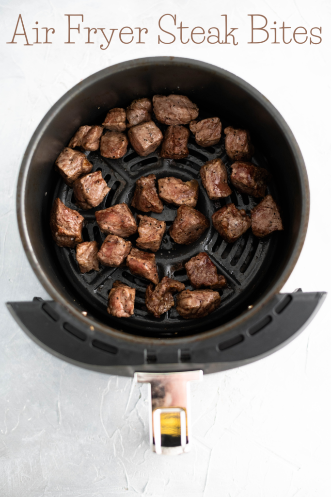 Whether you need a quick appetizer or dinner, these Air Fryer Steak Bites will save the day. Done in minutes and super tender.