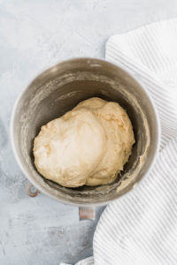 Easy French Bread dough, right after mixing and ready to rise.