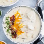 This fillling and hearty Loaded Baked Potato Soup is packed with all your favorite potato toppings. Incredibly creamy and done in about 30 minutes.