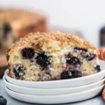 Blueberry Yogurt Coffee Cake is bursting with fresh, juicy blueberries and topped with sweet, crunchy streusel. Greek yogurt makes it perfectly moist.