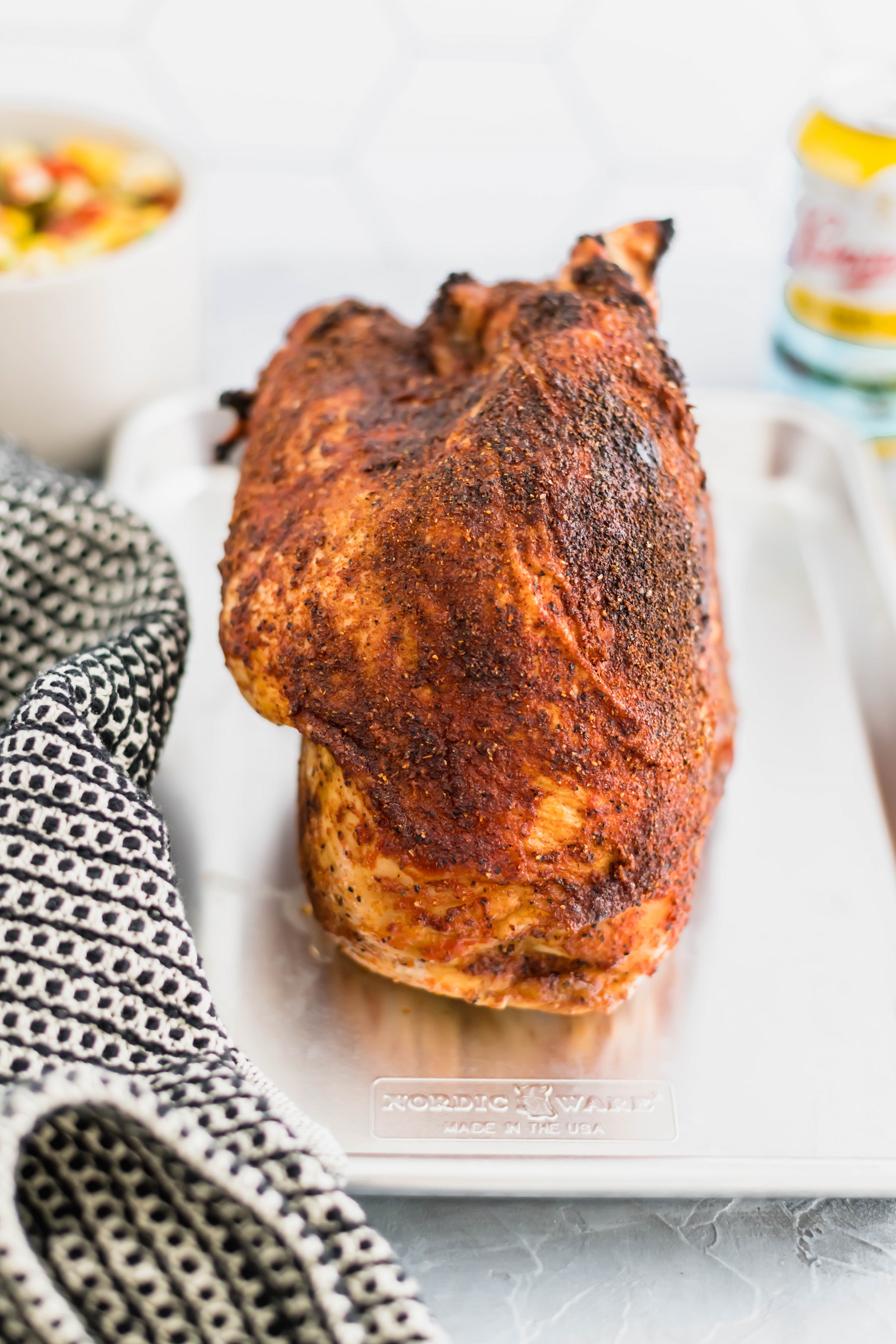 Kick off summer right with this incredible Beer Can Turkey Breast. Spiced with my favorite BBQ Rub, it turns out perfeclty moist and juicy on the grill.