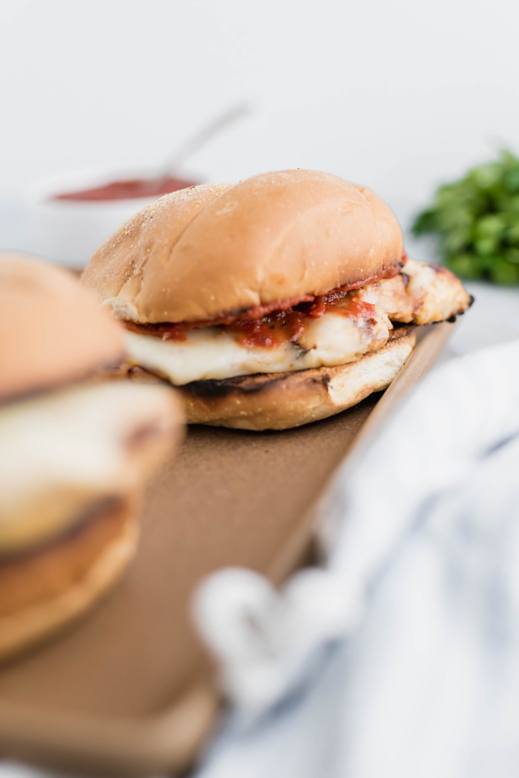Easy, delicious and perfect for summer, this Grilled Chicken Parmesan Sandwich will quickly become a weeknight favorite. Grab 5 simple ingredients and get dinner on the table fast.