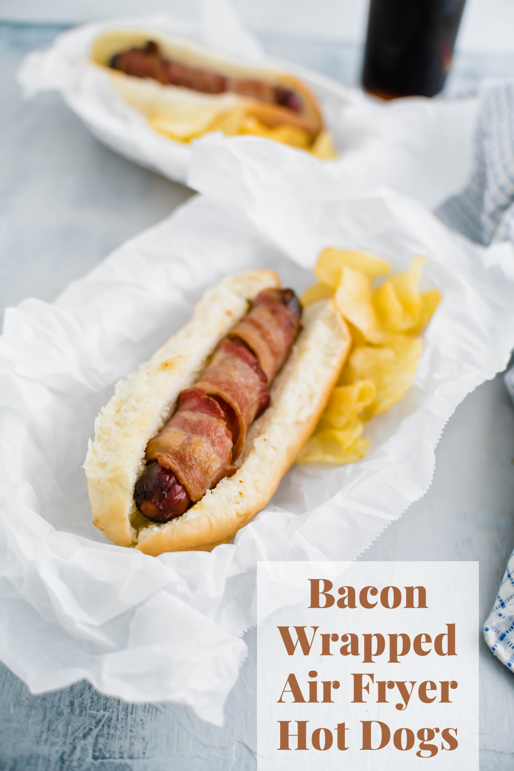 Bacon Wrapped Air Fryer Hot Dogs Meg's Everyday Indulgence